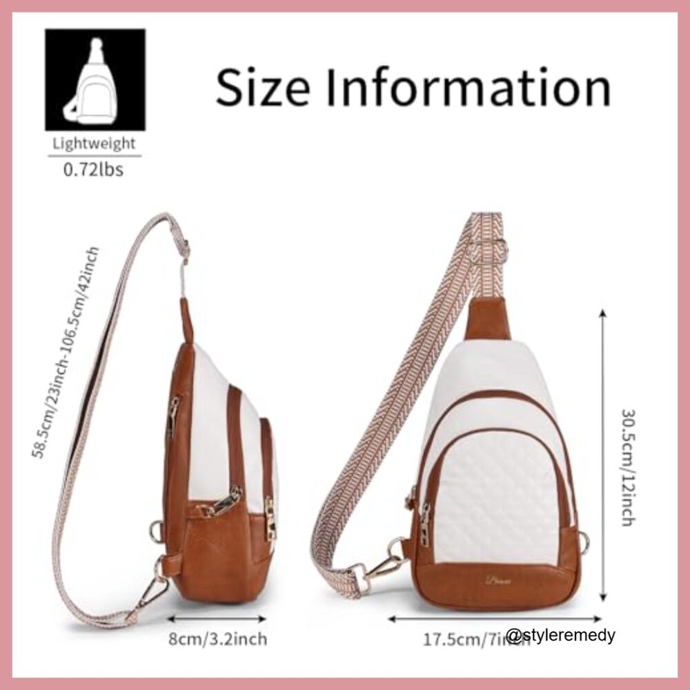 Anti-Theft Crossbody Bag with RFID Blocking Vegan Leather - Picture 5 of 7